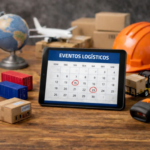 Calendário digital indicando os eventos de logística de 2026