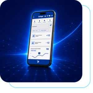 mockup do AccuInventory, o sistema de estoque 100% grátis da Delage